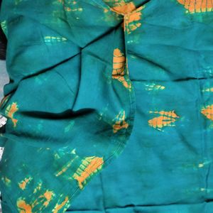 Rustorange Cotton Batik Print Kurta