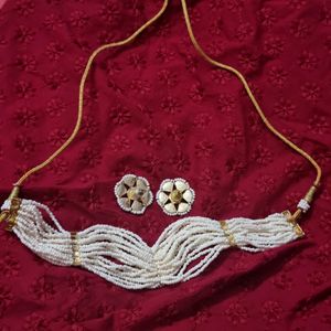 Pearl Threads Kundan Choker Set