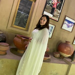 White Drape Saree