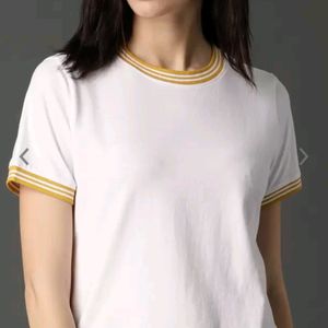 Roadster Yellow Borderlined T-Shirt