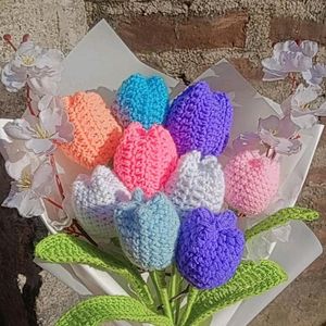 Crochet Pastel Tulip BOUQUET 💐