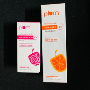 Plum Vit C Moisturiser And Hyaluronic Acid Serum