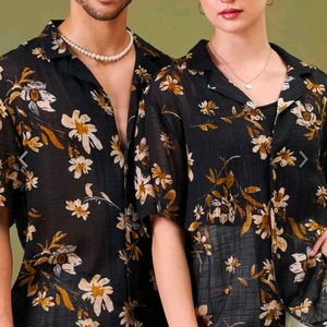 Unisex Floral Print Casual Shirt