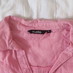 zudio beachy pink overshirt