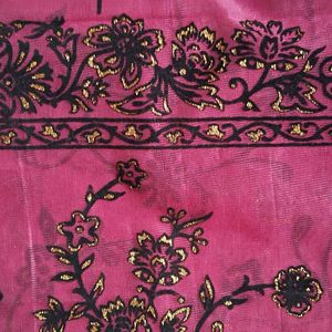 Deep Purple Saree With Embroidery