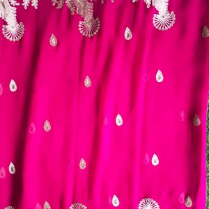 Fully Embroidered Crepe Saree At Minimum Price ✨💗