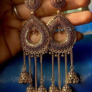 Oxidised Gold Plated Earings