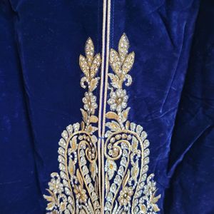 Embellished Velvet Kurta