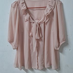 Baby Pink Ribbon Blouse