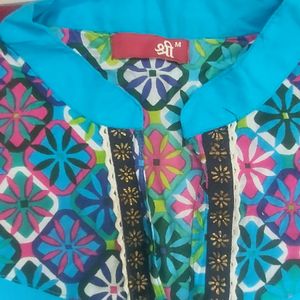 Women Blue Kurta