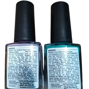 Miniso Colorbox Nail Polish Combo Of 2