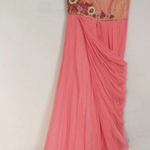 Pink One Piece Cum Suit Perfect For Roka Ceremony