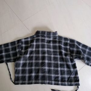 Checks Crop Shirt