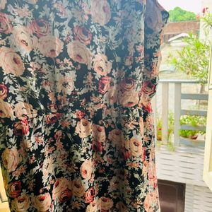 Vero Moda black floral dress