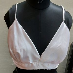 White Backless Blouse