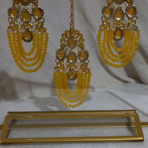 New Without Tag Mangtika With Earrings Set