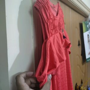 Neon Red Color Top XXL size