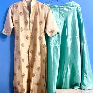 Kurta-Skirt With Banarasi Dupatta Set