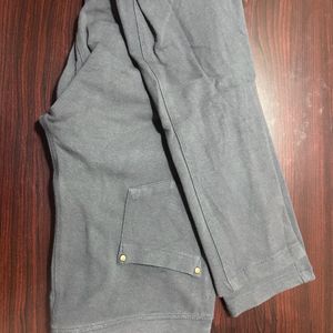 Grey-solid Ankle Length Legging