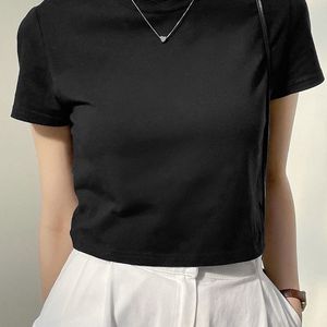 Black Plain Crop Top