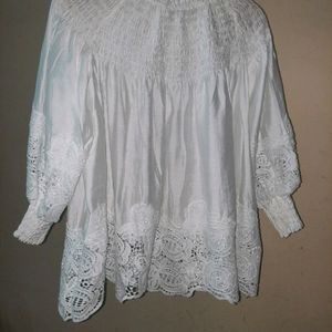 Lacey Button Accent Top!!