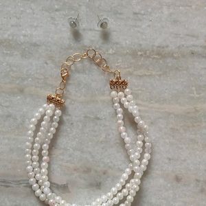 White Pearl Choker Necklace