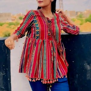 Multi Colour Short Kurti