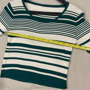 Ribbed Full Sleeved T Shirt