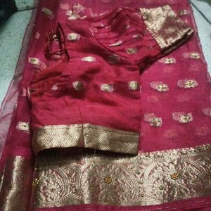 New Saree With Blouse.