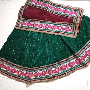 💥🆕️ Semi-Stitched Velvet Lehenga