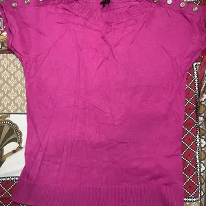 Off Shoulders Pink Top