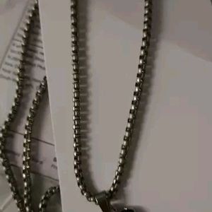 Black Stone Pendant Chain