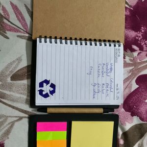 Three Side Opener Book With Sticky Notes and Pen