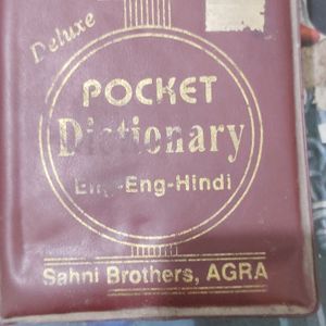 Pocket Dictionary (English-English-hindi)