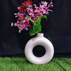 White Ring Vase......