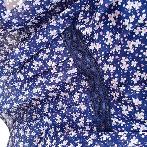 Beautiful Blue Floral Print Top