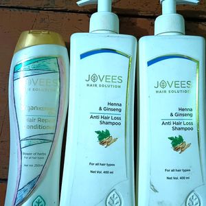 Empty Jovees Shampoo Bottles