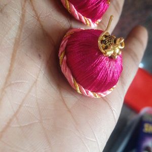 Homemade Silk Thread Earring