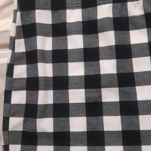 Black and White Checkered Skirt