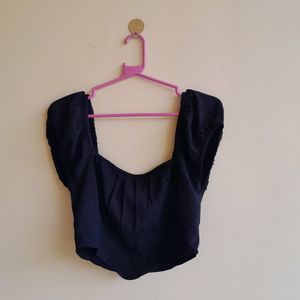 Corset Black Crop Top