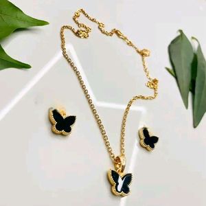 Butterfly Necklace Earrings