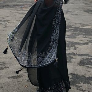 Complete New Black Saree With Its Original Blouse