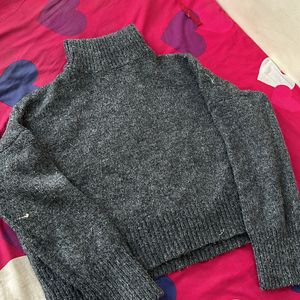 Women Polo Neck Sweatshirt