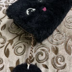 Trendy Fur Material Small Wallet