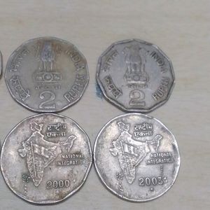 Rare Hyderabad Mint 2 Rupees Old Coin