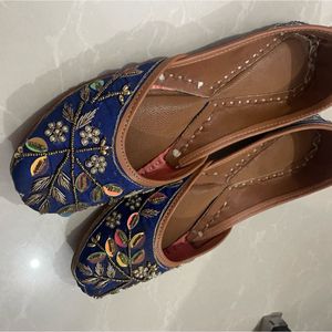 Footwear Ethnic Dabka Work Zardosi Wor Heels Flats