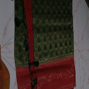 Saree With Maggam Blouse