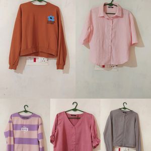 5 Tops For Women, (Can Be Bought Seperately)