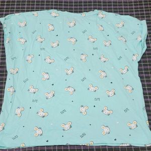 Mouse Print Blue Tshirt