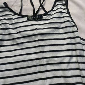 Beautiful white & Black Stripe Top